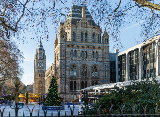 The building of the National History Museum in London 