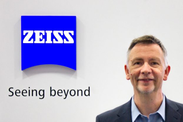 Allister McBride, Head of Materials Science at ZEISSat the ZEISS booth at M&M 2019