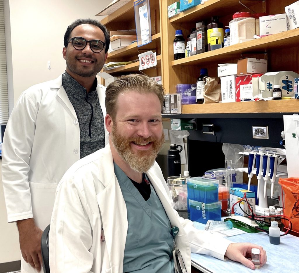 Dr. Kent Willis (right) and Ahmed Abdelgawad, MS of the University of Alabama at Birmingham (USA)